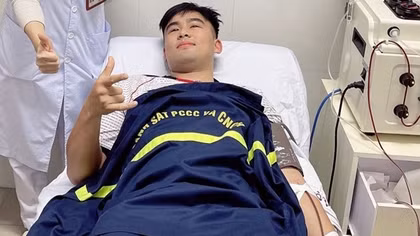 3 cán bộ Công an Bắc Giang hiến máu cứu các bệnh nhân đang nguy kịch