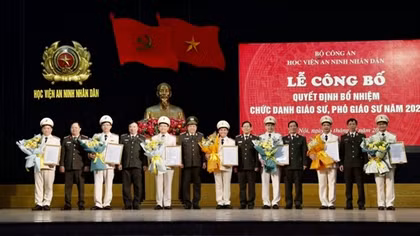 Ngành Khoa học An ninh có 17 ứng viên đạt tiêu chuẩn chức danh Phó Giáo sư năm 2024