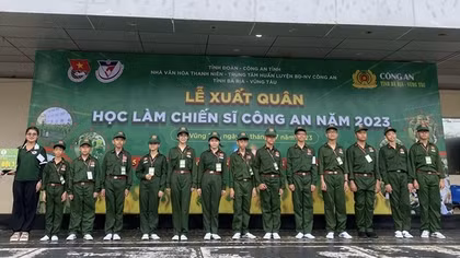 Bà Rịa-Vũng Tàu: 80 “chiến sĩ nhí” hào hứng tham gia học làm chiến sĩ Công an