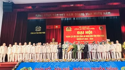 Đại hội thành lập Hội Cựu CAND tỉnh Vĩnh Phúc