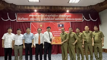 Xây dựng thêm 3 trụ sở làm việc cho Công an các bản của nước bạn Lào
