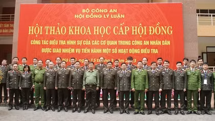 Nghiên cứu, tổng kết về công tác điều tra hình sự của các cơ quan trong CAND