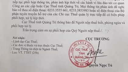 Quảng Trị: Gia tăng tình trạng giả danh cán bộ, cơ quan thuế để lừa đảo
