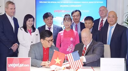 Vietjet và Tập đoàn Carlyle ký kết tài trợ tàu bay trị giá 550 triệu USD