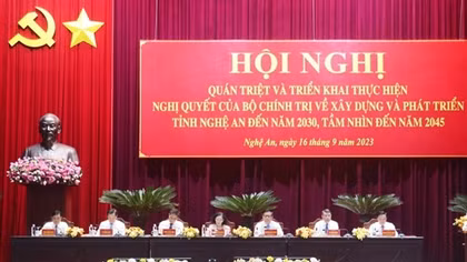 Phấn đấu đến năm 2030, Nghệ An là tỉnh phát triển khá của cả nước