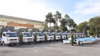Bàn giao phương tiện chuyên dụng cho Công an xã, phường, thị trấn trên địa bàn tỉnh Bạc Liêu
