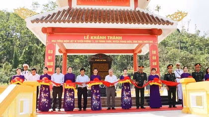 Khánh thành Nhà tưởng niệm 13 liệt sĩ hy sinh tại Rào Trăng