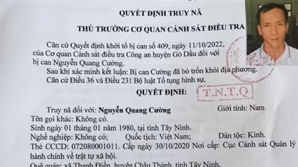 Truy nã toàn quốc đối tượng trộm tài sản
