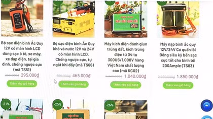 Tràn lan thiết bị kích giun đất trên chợ mạng