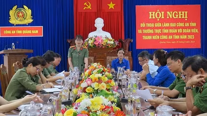 Đối thoại với đoàn viên, thanh niên Công an Quảng Nam