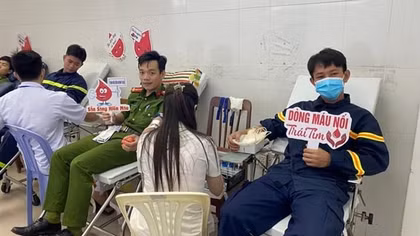 Tuổi trẻ Công an tỉnh Ninh Thuận "Hiến máu đầu Xuân - Nhân lên hạnh phúc"