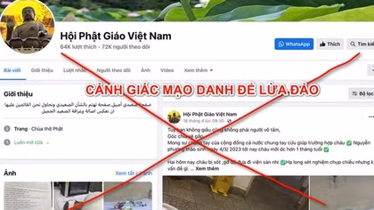 Giả mạo fanpage của tổ chức Phật giáo để lừa đảo