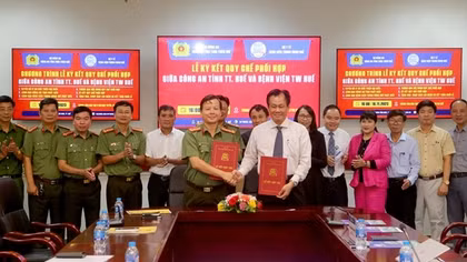 Công an Thừa Thiên Huế ký kết quy chế phối hợp bảo đảm ANTT trong lĩnh vực y tế