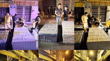 Bắt quả tang tài xế vận chuyển 12.000 gói thuốc lá lậu