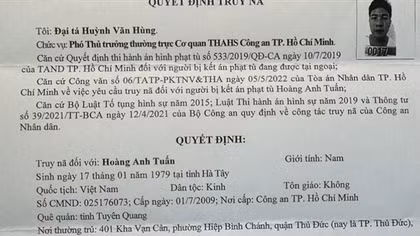 Truy nã kẻ lừa đảo trốn chấp hành án phạt 15 năm tù giam