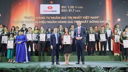 Techcombank là thương hiệu ngân hàng tư nhân giá trị nhất Việt Nam năm 2023