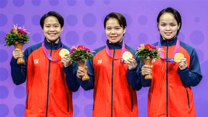 Đoạt Huy chương Vàng ASIAD 19, hai nữ vận động viên CAND nhận thưởng lớn