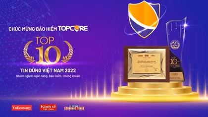 Bảo hiểm Topcare được vinh danh Top 10 “Tin dùng Việt Nam 2022” nhóm ngành ngân hàng, bảo hiểm, chứng khoán