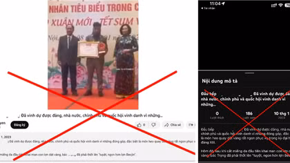 Thông tin “Hưng 33 được Nhà nước vinh danh" là bịa đặt, sai sự thật