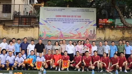 Giao lưu thể thao chào mừng thành công Đại hội Công đoàn Uỷ ban Kiểm tra Trung ương
