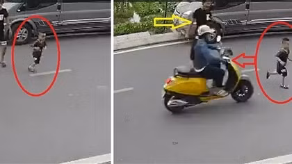 Để con nhỏ sang đường va vào xe điện, ông bố giở thói côn đồ đánh người