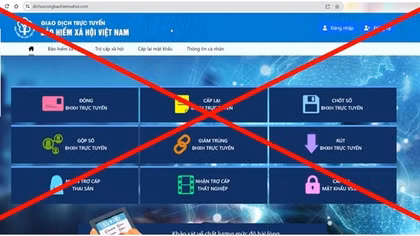 Cảnh báo trang web giả mạo Cổng dịch vụ công ngành BHXH Việt Nam