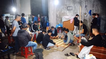Triệt xóa tụ điểm đánh bạc ở phố núi Củng Sơn