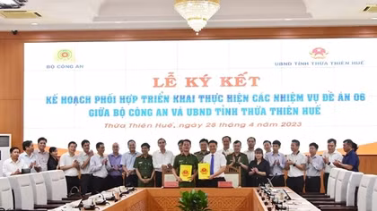 Bộ Công an và Thừa Thiên-Huế ký kết kế hoạch phối hợp triển khai thực hiện các nhiệm vụ Đề án 06
