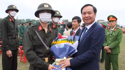Gần 300 tân binh ở Quảng Trị tham gia nghĩa vụ CAND