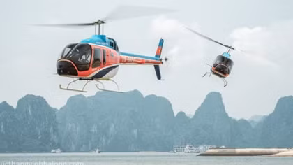 Dừng tour bay ngắm cảnh bằng trực thăng