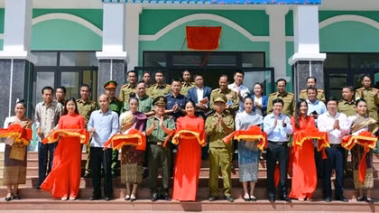 Khánh thành công trình trụ sở làm việc Công an huyện tại Lào do tỉnh Quảng Nam hỗ trợ