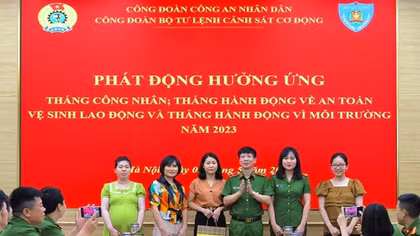 Phát động hưởng ứng Tháng Công nhân tại Bộ Tư lệnh Cảnh sát cơ động