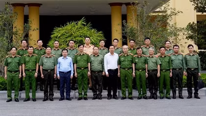 Thứ trưởng Nguyễn Duy Ngọc làm việc với Công an tỉnh Hà Giang