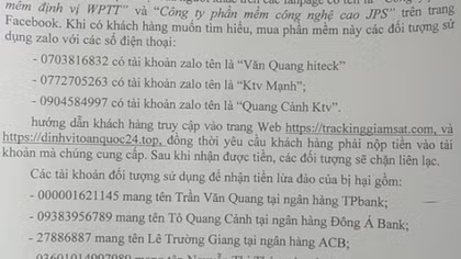 Tìm bị hại trong vụ lừa bán phần mềm quảng cáo có chức năng định vị, giám sát, đọc trộm tin nhắn