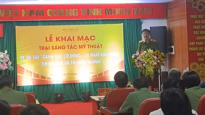 Khai mạc Trại sáng tác mỹ thuật về đề tài Cảnh sát Cơ động