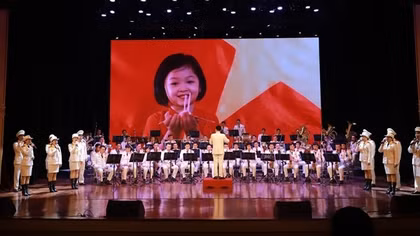 Đoàn Nghi lễ CAND tổng duyệt chương trình “Tự hào người chiến sĩ Công an Việt Nam”
