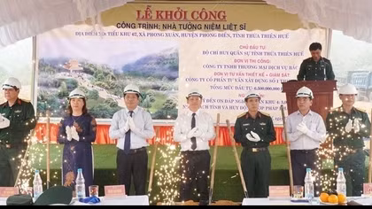 Khởi công xây dựng Nhà tưởng niệm 13 liệt sĩ hy sinh tại Rào Trăng