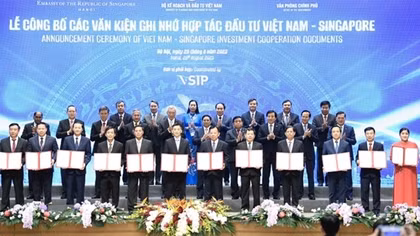 Việt Nam - Singapore khởi công, chấp thuận đầu tư 5 dự án VSIP mới