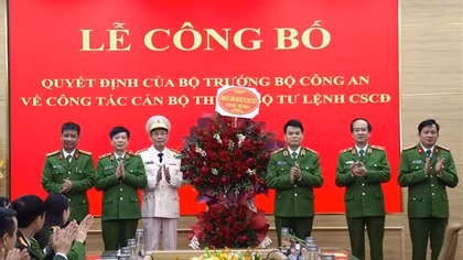 Công bố tân Phó Tư lệnh Cảnh sát cơ động, Phó Giám đốc Công an tỉnh Thái Nguyên