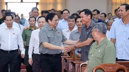 Thủ tướng Phạm Minh Chính và Đoàn đại biểu Quốc hội TP Cần Thơ tiếp xúc cử tri