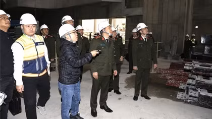 Lãnh đạo Bộ Công an kiểm tra tiến độ xây dựng các công trình trọng điểm