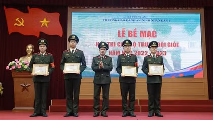 Trường Cao đẳng ANND I tổ chức Hội thi cán bộ trung đội giỏi