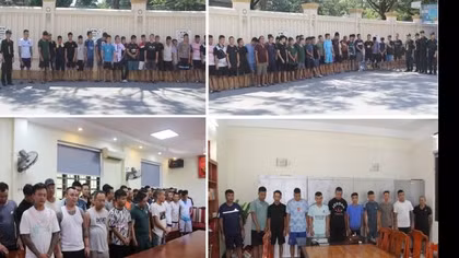 Bắt quả tang 142 con bạc đang say sưa sát phạt trên sới đá gà