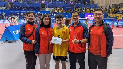 Vận động viên CAND được thưởng nóng sau khi giành huy chương Vàng ASIAD 19