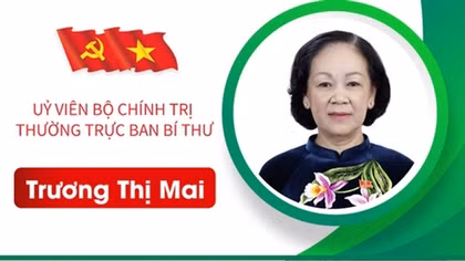 Đồng chí Trương Thị Mai giữ chức Thường trực Ban Bí thư