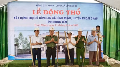 Hưng Yên khởi công xây dựng 2 trụ sở Công an xã