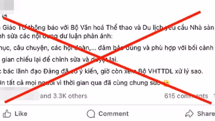 Ban Tuyên giáo Trung ương bác tin tạm dừng chiếu phim "Đất rừng phương Nam”