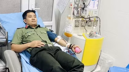 Gặp Thượng úy Công an 20 lần hiến máu cứu người
