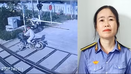 Nữ nhân viên đường sắt lao mình cứu người dân trước mũi tàu hoả
