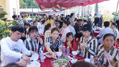 Ấm áp ngày hội gia đình phạm nhân tại Trại giam Cái Tàu